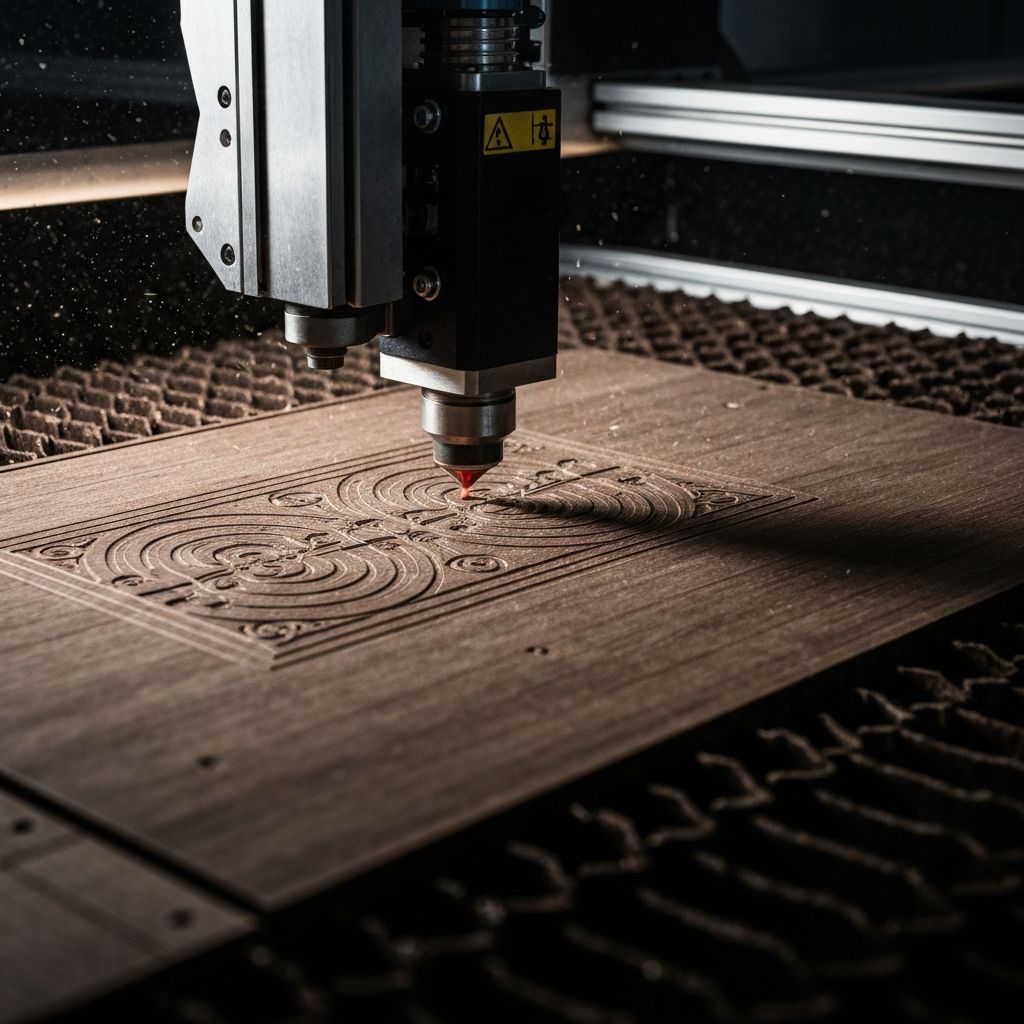 LightBurn laser cutting in action